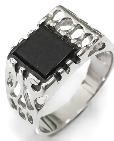 Ювелирное кольцо мужское из серебра