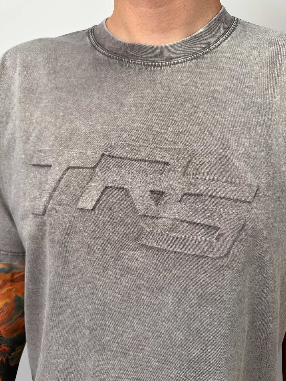 Oversize футболка " TRS " grey