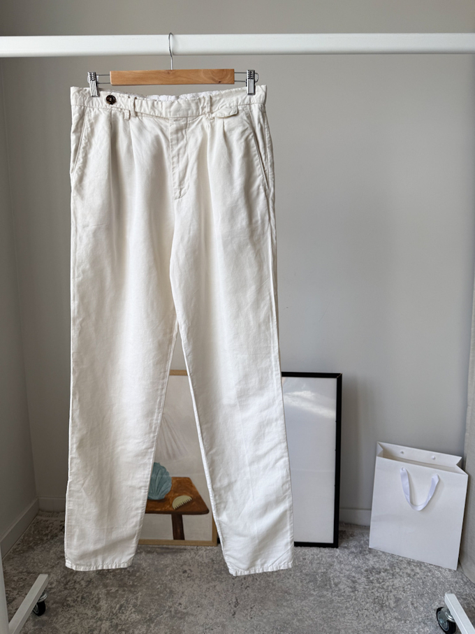 Брюки из льна и хлопка Brunello Cucinelli, M