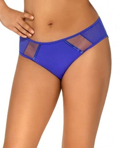 Трусики-слипы со вставками из сетки (Размер: S) (Цвет: синий)