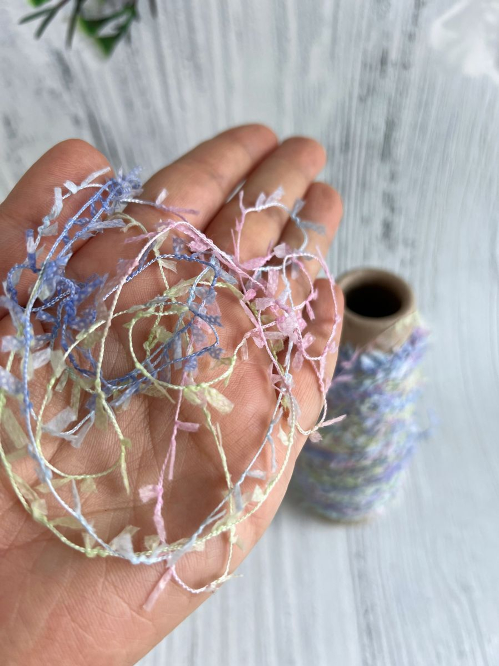 пряжа для вязания травка пушистая реснички