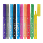 Фломастеры Basir, серия "Совушка", с блёстками, разноцветные, набор 10 шт