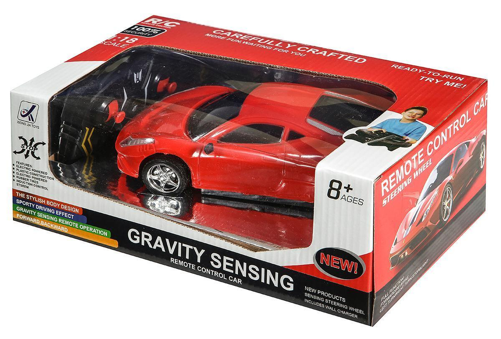 Машина классич.на РУ см, красная, коробка 797-5