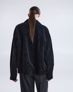 Куртка из искусственной замши с утеплителем черный