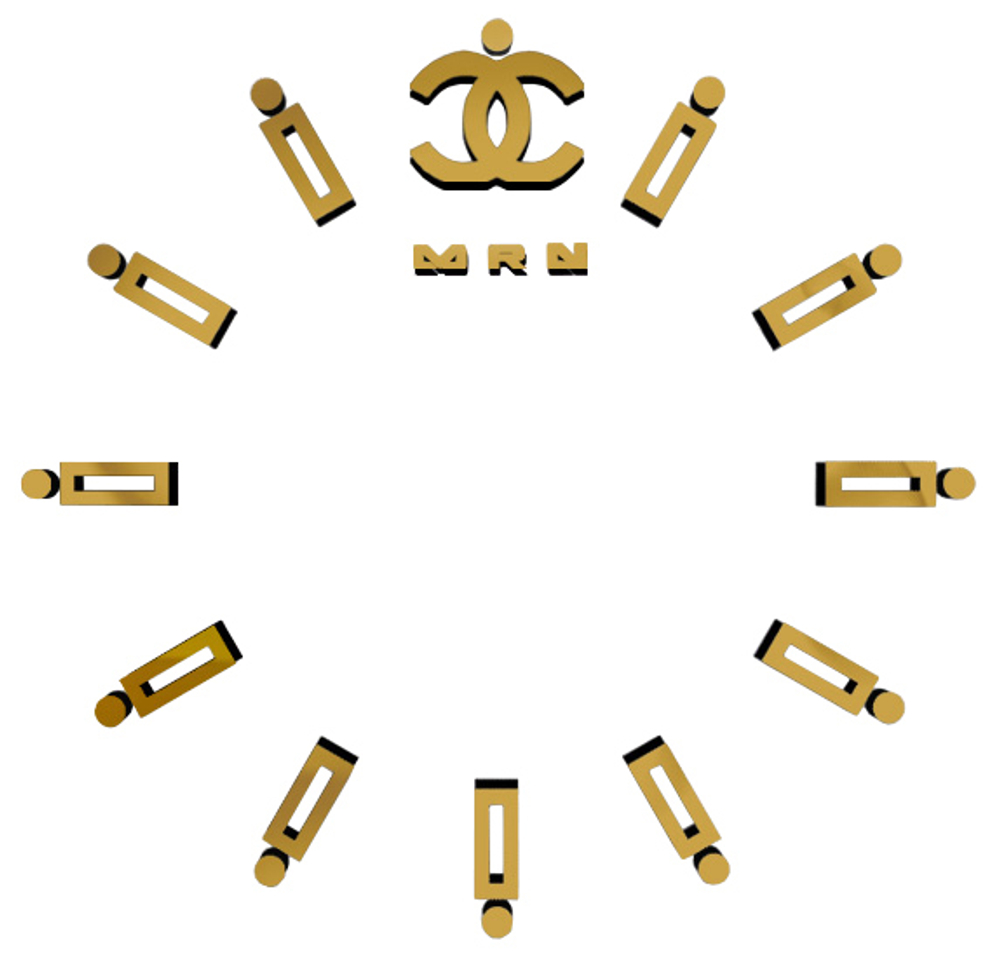 Комплект элементов для 3D часов/ Модель 9