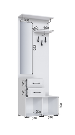 Прихожая центральная секция Бруклин 80ПЦС-2