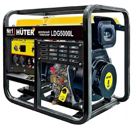 Генератор дизельный с воздушным охлаждением HUTER LDG 5000L открытая 64/2/11