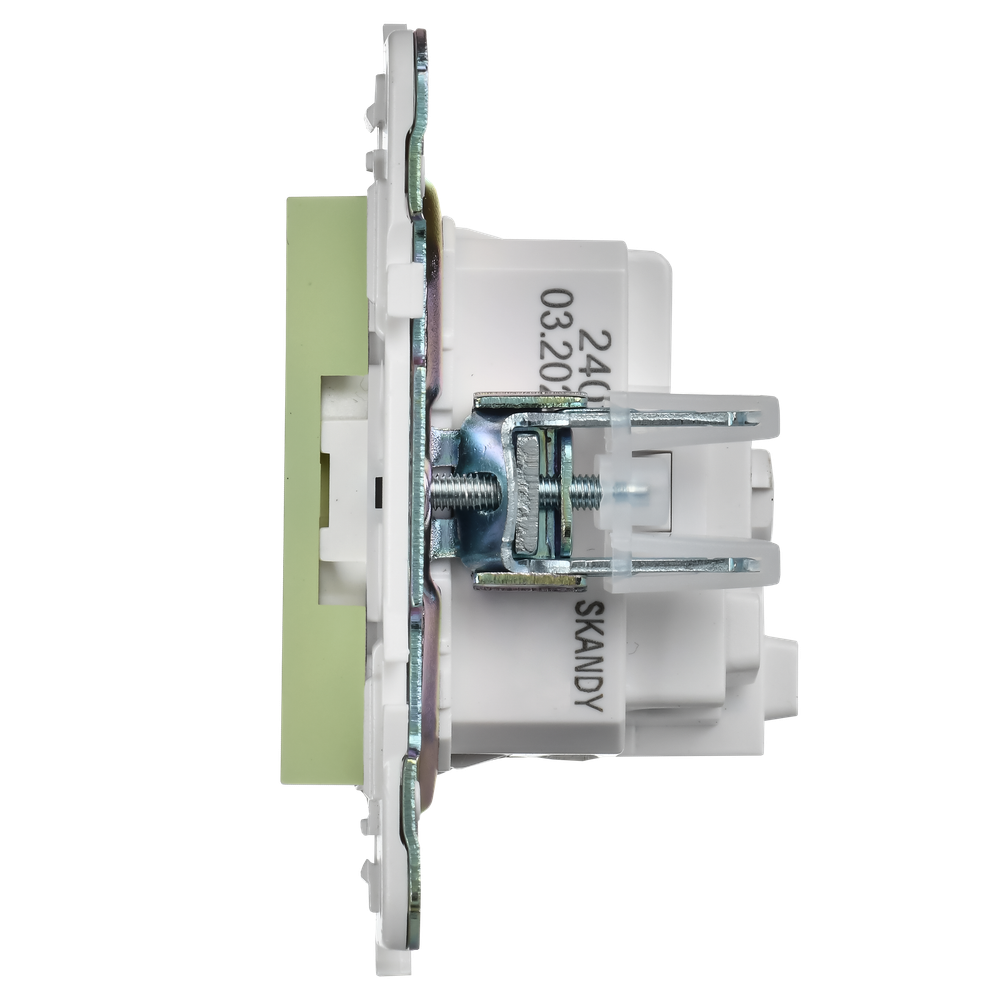 SKANDY Розетка с заземлением без защитных шторок 16А SK-R05G мятный IEK