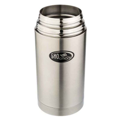 Термос для еды Biostal (1 литр) в чехле, стальной