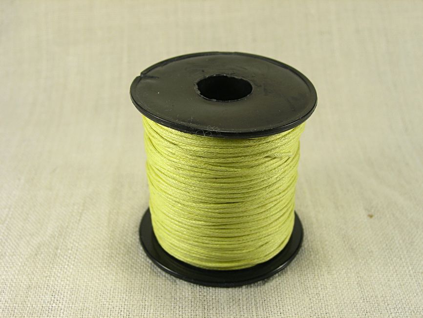 Шнур вощеный, светло-желтый, 1 мм (1 метр)