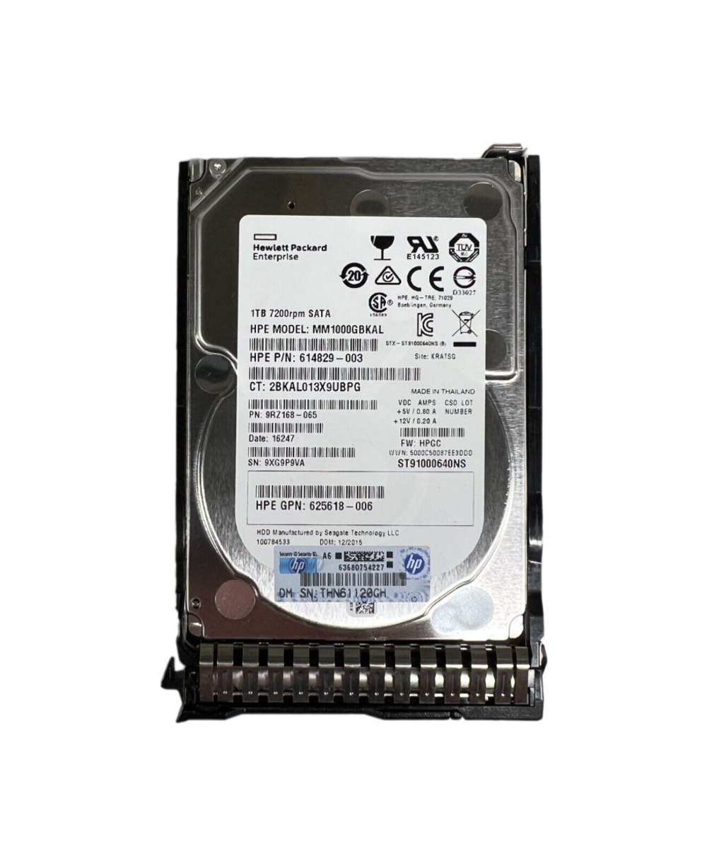 Жесткий диск серверный HP 1 ТБ  6G SATA 7.2K rpm SFF 2.5-inch for gen8/gen9/gen10 655710-B21 HDD  656108-001 832510-001