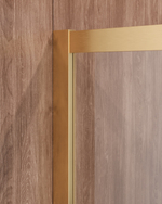 Душевой уголок Cezares MOLVENO-A-2-100-C-BORO-IV, 100х100х195, профиль брашированное золото, прозрачное стекло