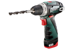 Аккумуляторная дрель-шуруповерт Metabo PowerMaxx BS Basic 12В Li-Ion 2.0Ач х 2, кейс 600984500
