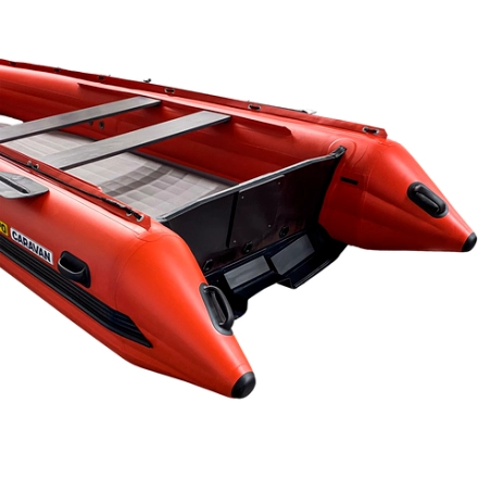 Лодка ПВХ Solar-430 Caravan Jet tunnel с фальшбортом красный
