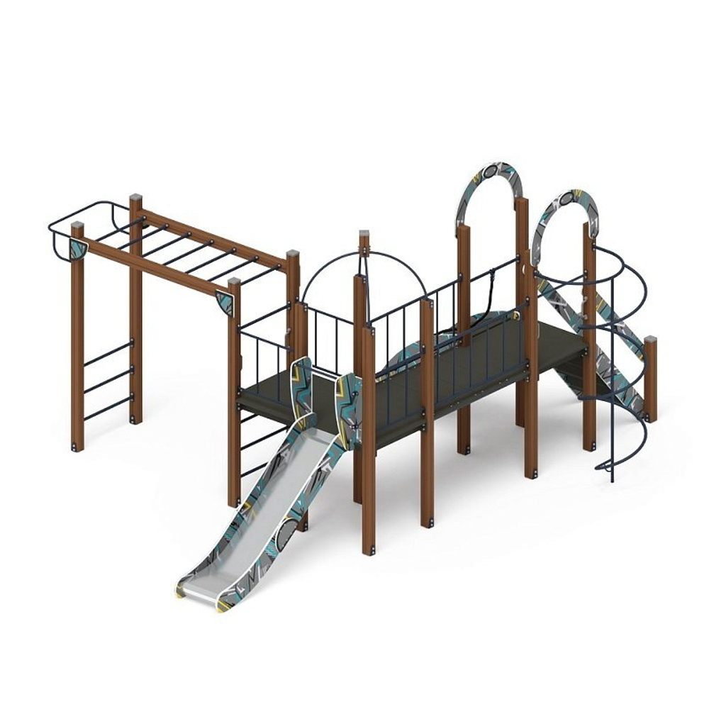 Навина (Техно-голубой)  Игровой комплекс H=1200