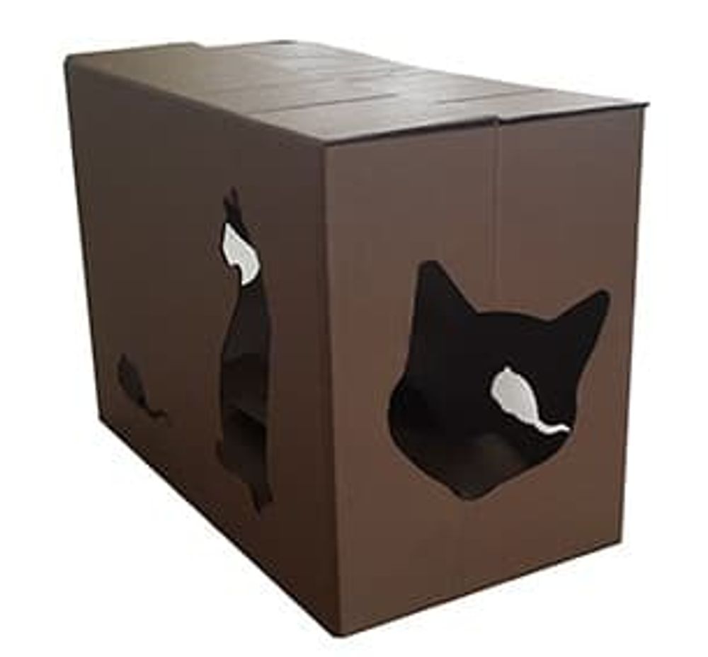 Дом для кошки "ДОМИК+" (короб 550х260х350мм) Дом для кошки "ДОМИК+" (короб 550х260х350мм)