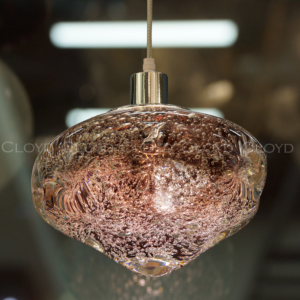 Подвесной светильник Cloyd VOCAL-A P1 / хром - розовое стекло (арт.11346)