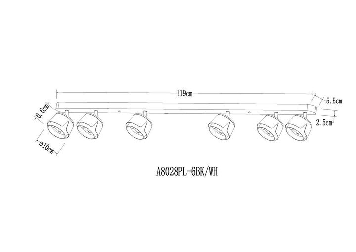 Спот Arte Lamp Amaks A8028PL-6WH