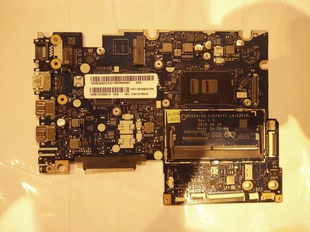Материнская плата для ноутбука Lenovo ideapad 510-15IKB WIN Intel core I5-7200U UMA BLFP (5B20M32709), оригинал