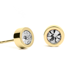 Серьги пусеты Fiore Luna White 6х3 мм SWE126 W G