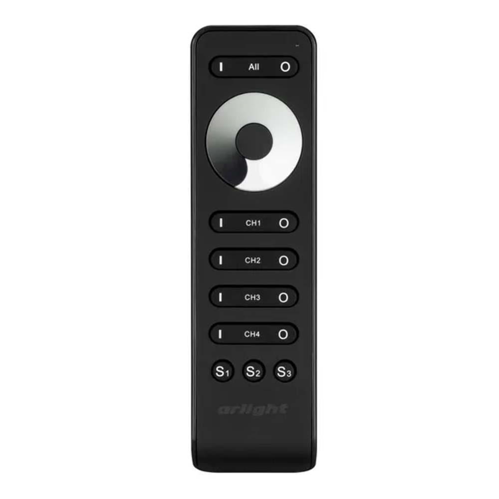 Пульт SMART-R33-DIM Black (4 канала, 2.4G) (Arlight, IP20 Пластик, 5 лет) 032941