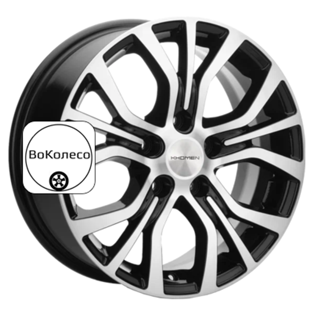 6,5x16/5x114,3 ET38 D60,1 KHW1608 (Alphard) Black-FP Khomen Wheels