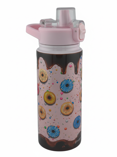 Термос детский 600 мл. с трубочкой Kamille KM 2164 с 3D рисунком