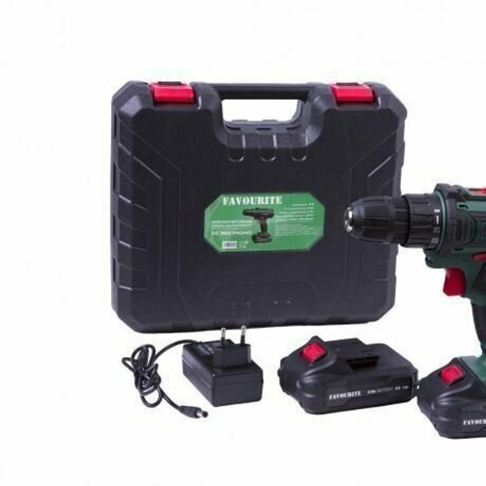 Акк. дрель-шуруповёрт FAVOURITE DC 1802 PROMO 18В, 2Ач, 30Нм Li-ion (101101802)