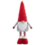 Украшение новогоднее интерьерное 70 см "Гном Ворчун", телескопические ножки, полиэстер, ЗОЛОТАЯ СКАЗКА, 592522