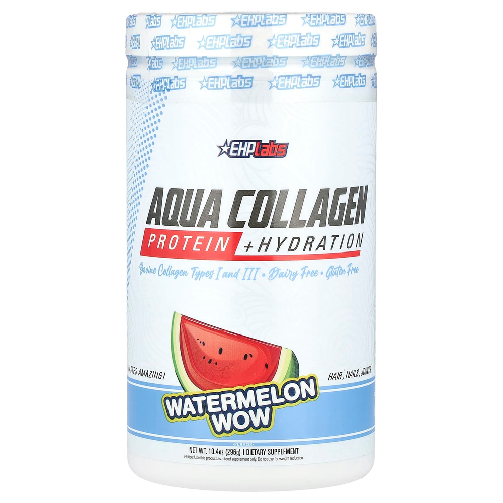 EHPlabs, Aqua Collagen, протеин и увлажнение, арбуз вау, 296 г (10,4 унции)