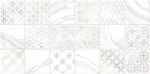 Настенная плитка Alma Ceramica TWU2550FRC17 Fresco 24.9x50 белая глянцевая / рельефная под мрамор / под мозаику / с орнаментом