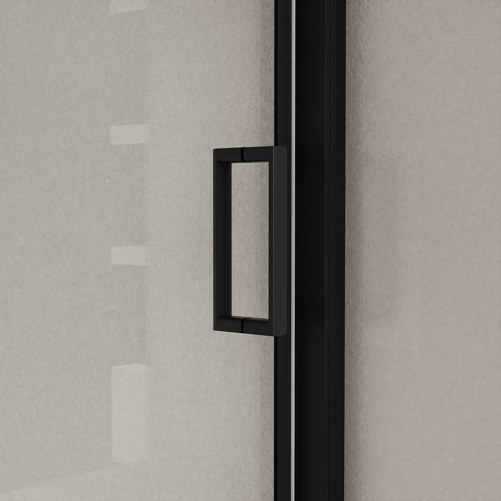 Душевая дверь Сити (City) VDS-5CT140CLB, 1400, черный, стекло прозрачное