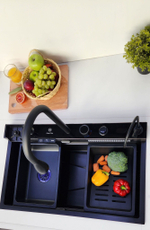 Многофункциональная кухонная мойка из нержавеющей стали BZ9952BS цвета Сталь сатин