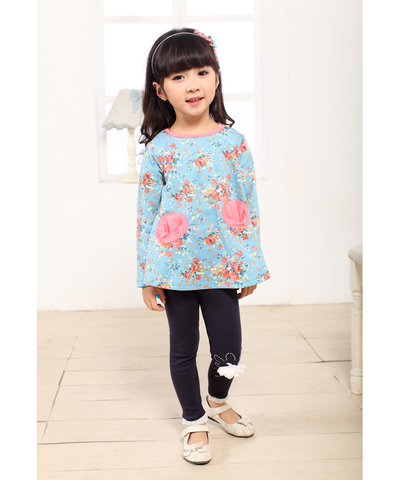 Леггинсы однотонные с аппликацией цветка и отделкой стразами