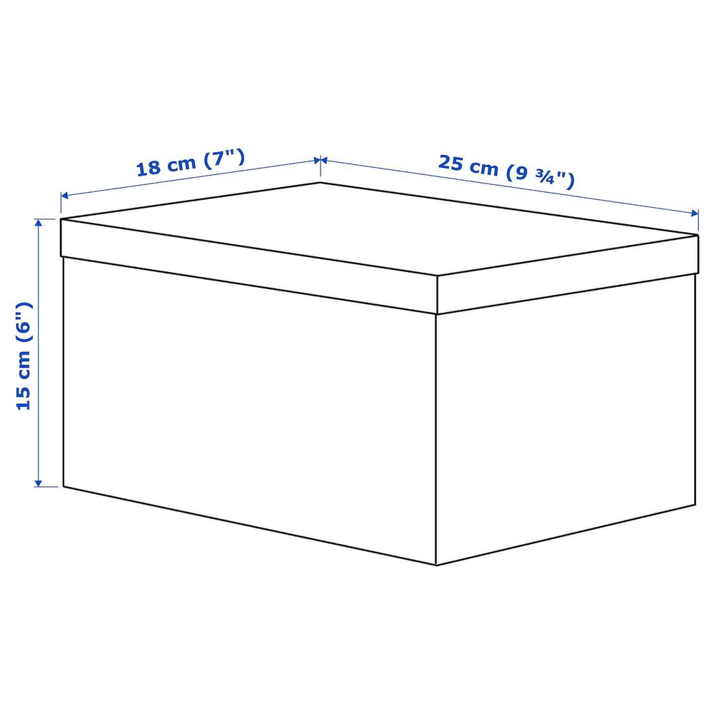 IKEA TJENA  (ИКЕА ТЙЕНА)  -  Контейнер с крышкой, белый, 18x25x15 см