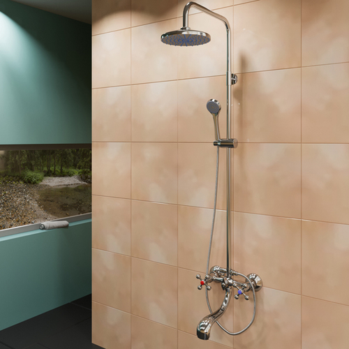 Душевая система 1/2 кер ML2419 излив лейка 1 позиция +лейка "Тропический душ" ХРОМ