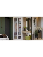 Прихожая с зеркалом Яблоня Беллуно жемчуг 170х37х217