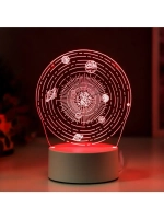 Светильник 3D ночник RISALUX «Космос», LED RGB, от сети, 9.5