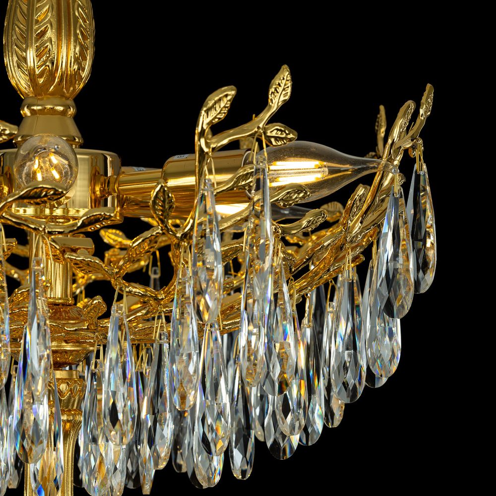 Citilux RITZ CL310262 Люстра хрустальная подвесная Золото