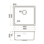 Кухонная мойка Omoikiri Tadzava 49-U/I-IN ULTRA 15