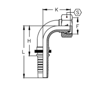 Фитинг DN 12 DKO-S (Г) 22x1.5 14 (90)
