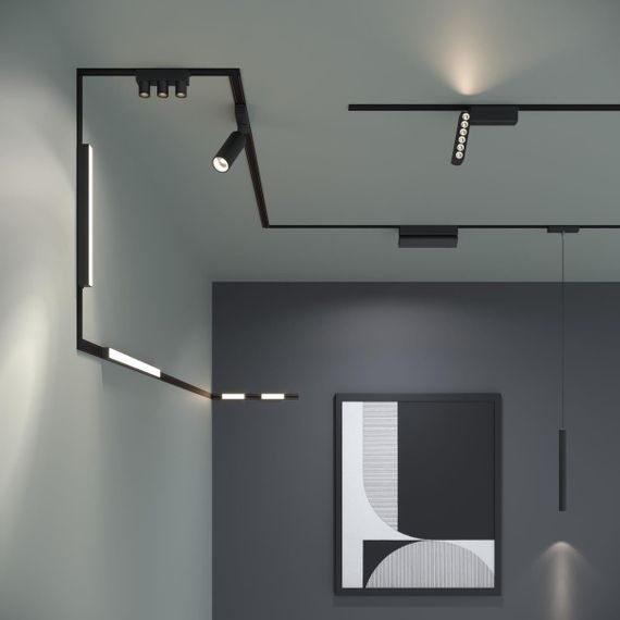 Трековый светодиодный светильник Elektrostandard Flat Magnetic Arcos 85095/01 черный a063712