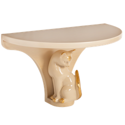 Полочка Кошка Грация Айвори Мраморное золото