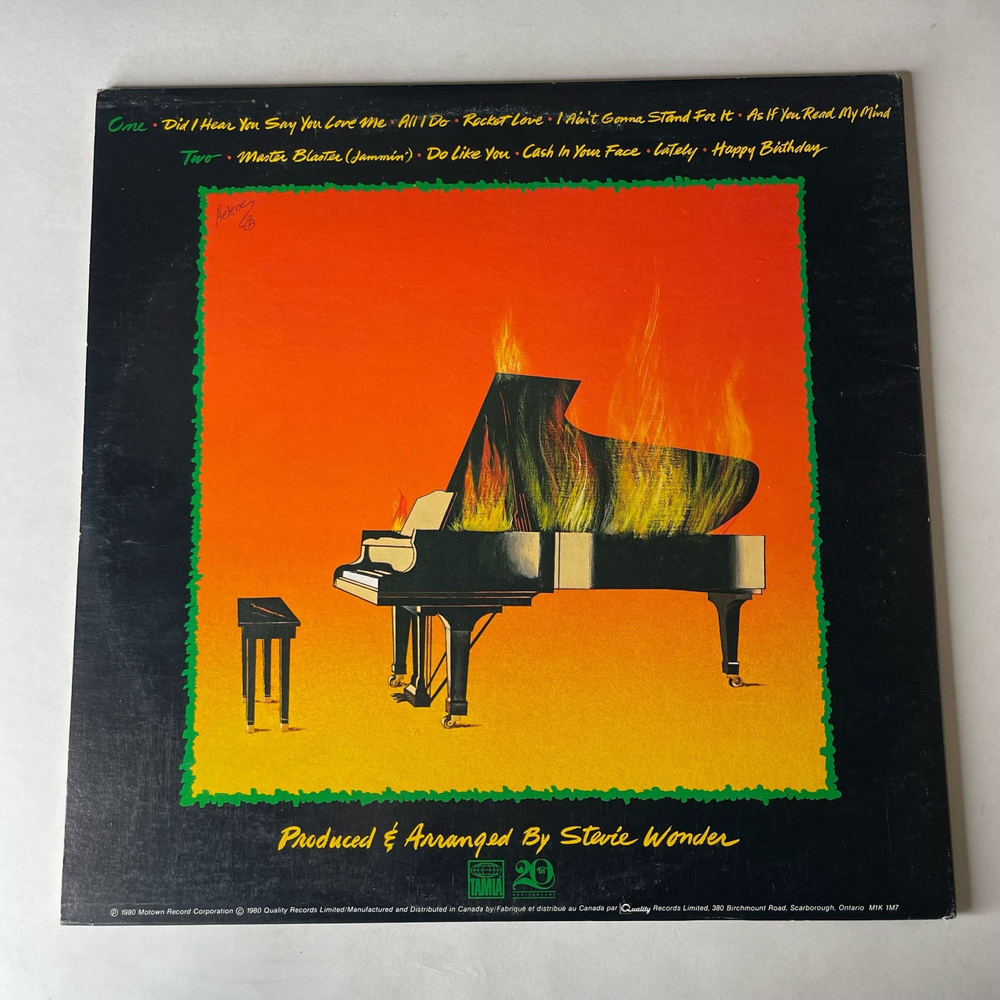 Винтажная виниловая пластинка LP Stevie Wonder Hotter Than July (Канада 1980)