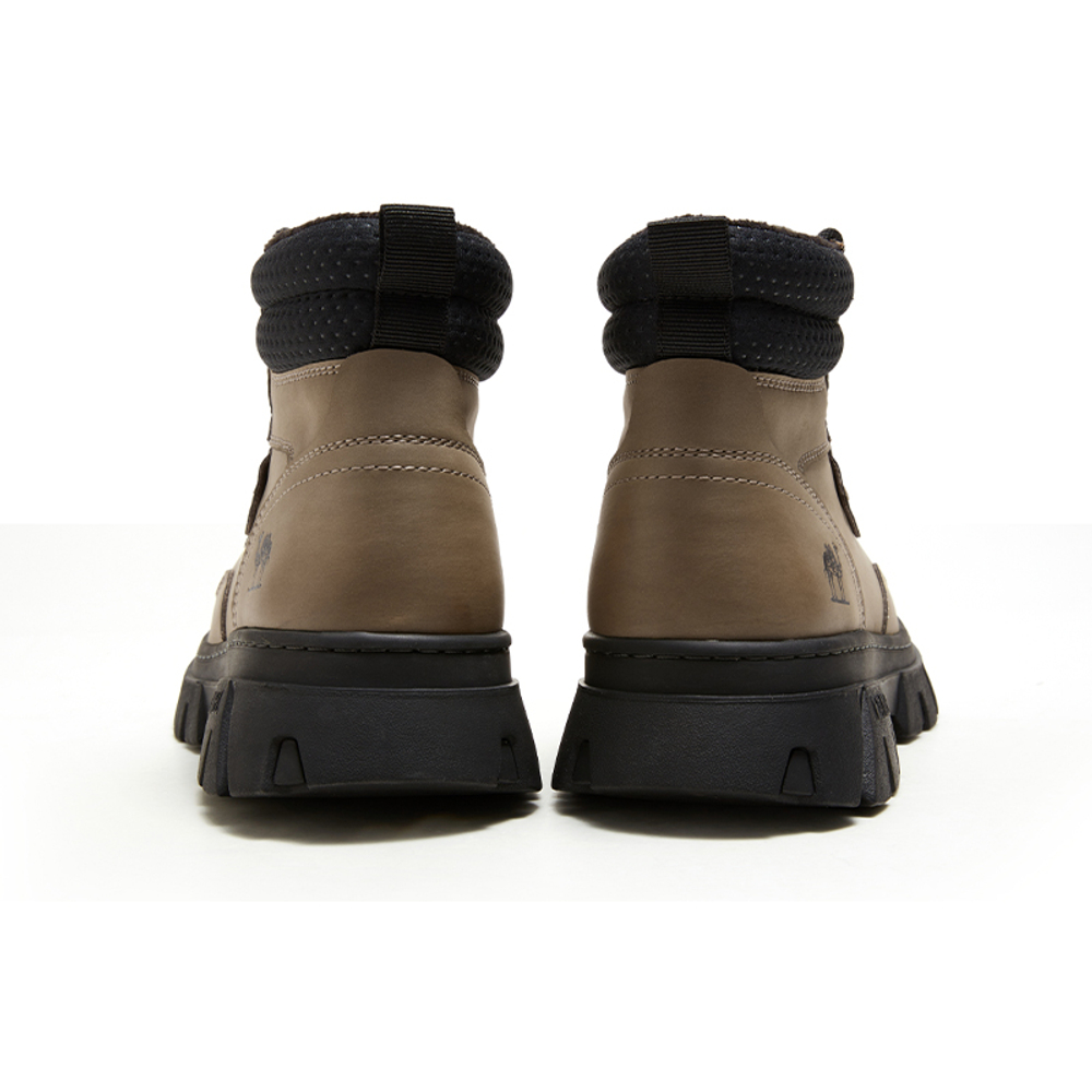 CAMEL Work Boots Men"s High top Dawn Green / Dark Night Black / Desert Yellow