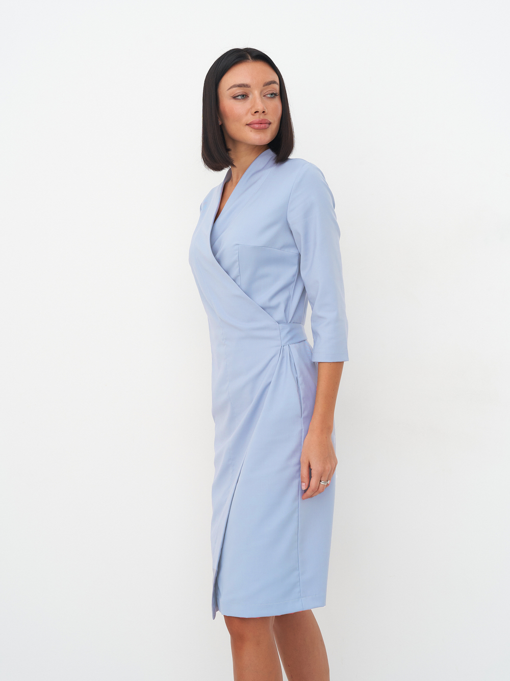 Халат женский м184 Либерти комфорт голубой034