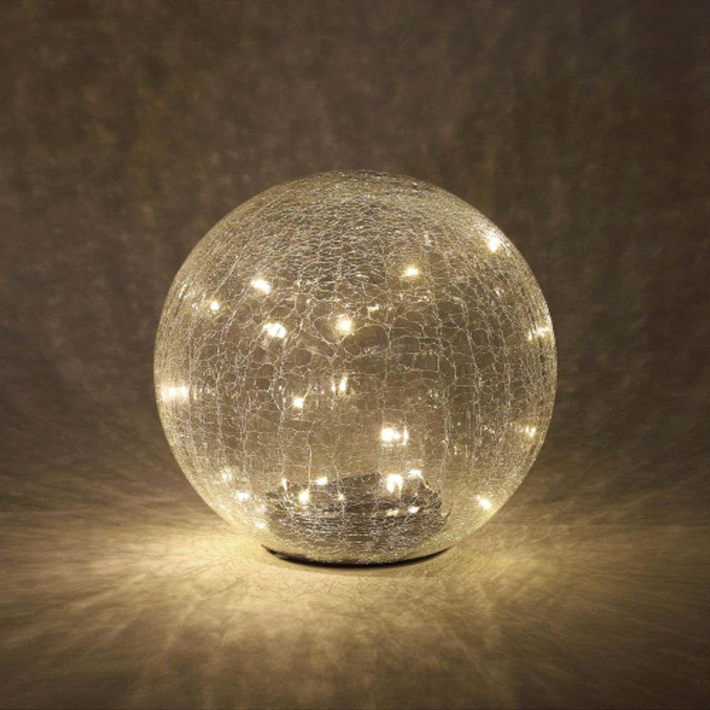 ERASF08-25 ЭРА Садовый светильник Шар на солнечной батарее, 20 LED 20 cм