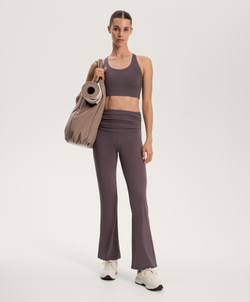 Oysho Сумка-шоппер с контрастной ручкой, серо-коричневый