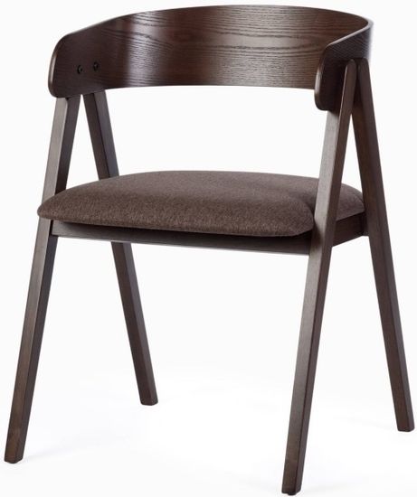 Стул Carter деревянный, коричневая ткань