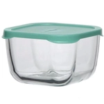 Контейнер 250мл «SNOW BOX» с зеленой пластиковой крышкой 53223SLGR